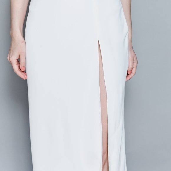 AMANDA UPRICHARD Ivory Mandy Strapless Midi Dress - Picture 3 of 7